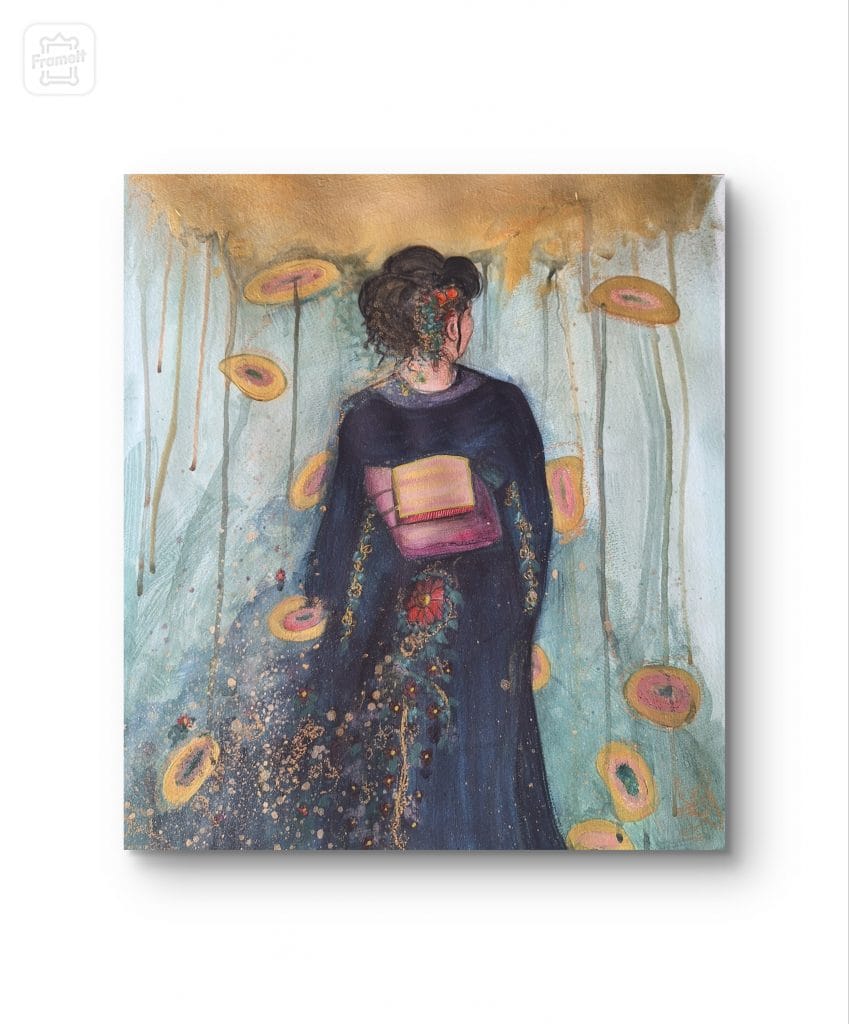 Tableau original - Geïsha 1 - 50x56.5cm