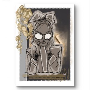 Illustration Digitale - A girl with style - 29.7x42cm