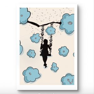 Illustration digitale - La balançoire - 21x29,7cm