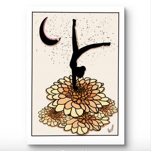 Illustration digitale - La danseuse étoile - 21x29,7cm