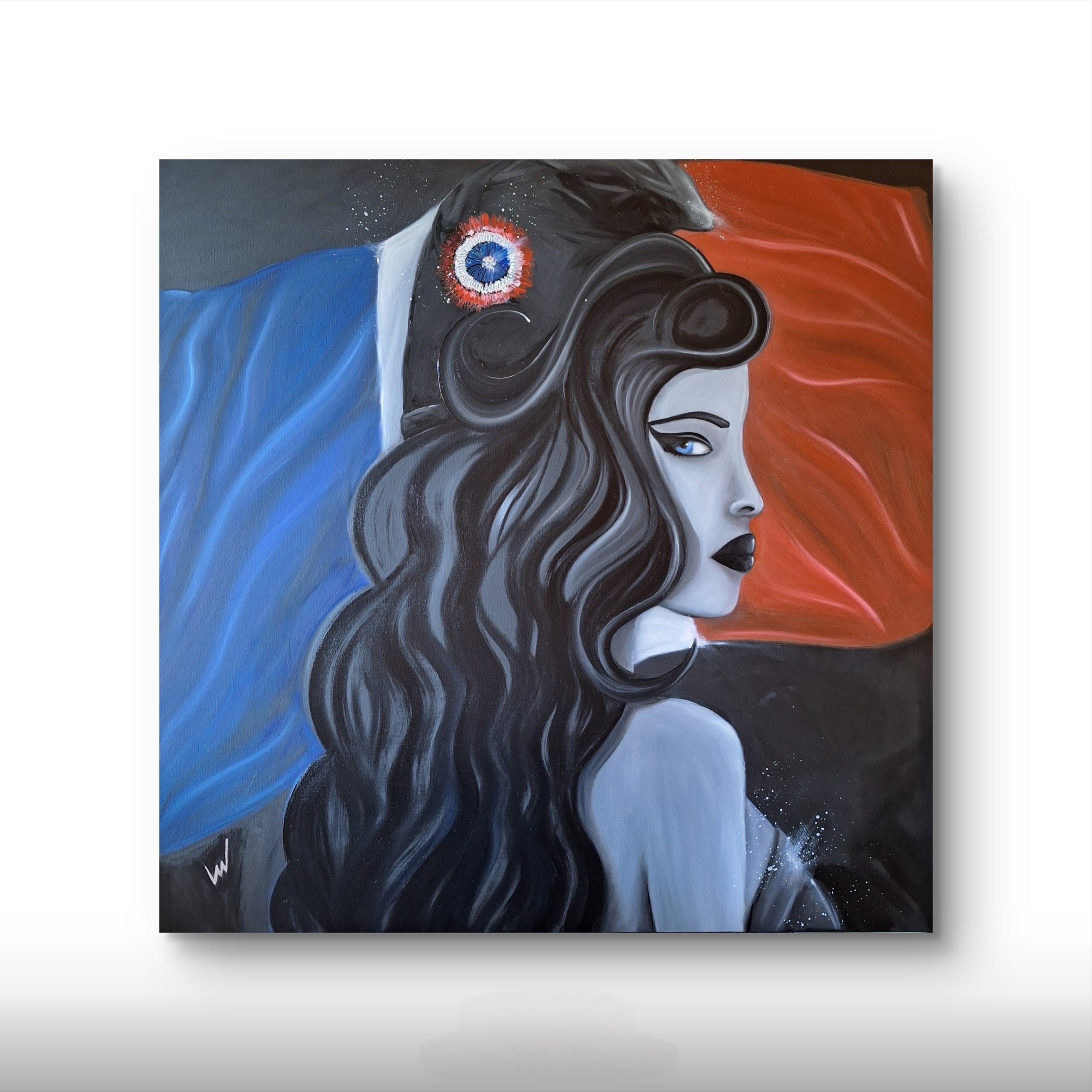 Toile originale - Miss Marianne - 90x90cm
