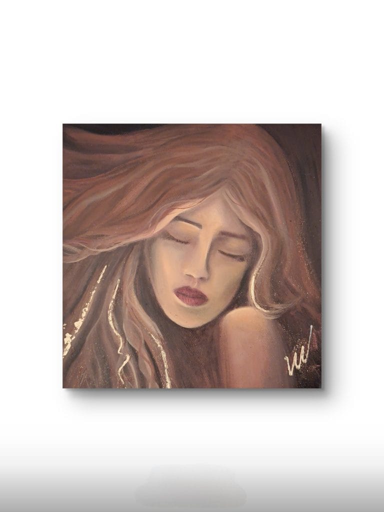 Toile originale - Songe doré - 20x20cm
